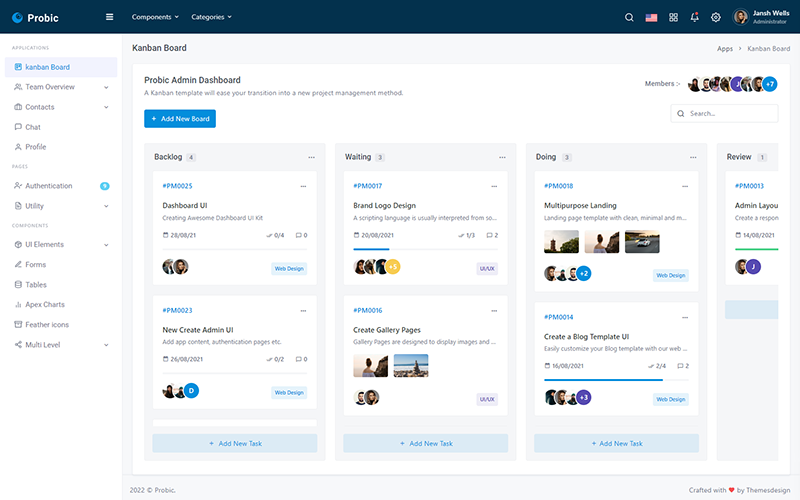 Probic vertical light sidebar