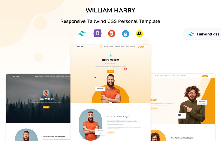 William - Tailwind CSS Personal Template