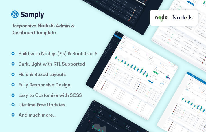 Samply - NodeJs Admin & Dashboard Template