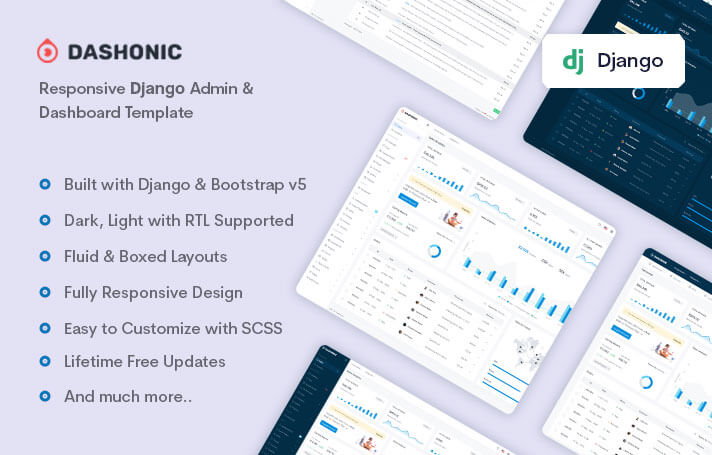 Dashonic - Django Admin & Dashboard Template