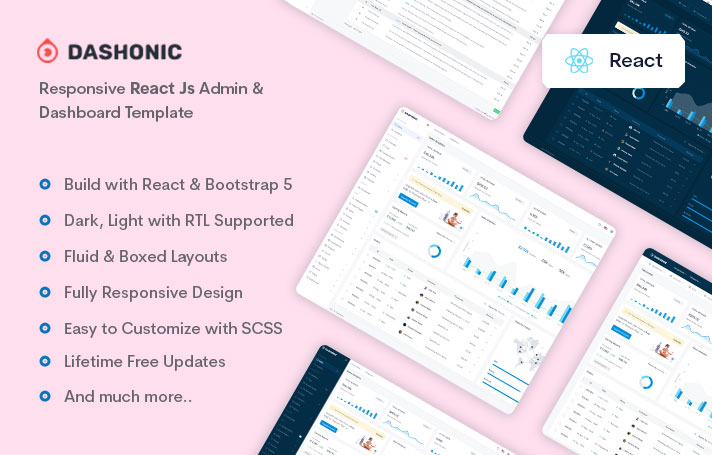 Dashonic - React Admin & Dashboard Template
