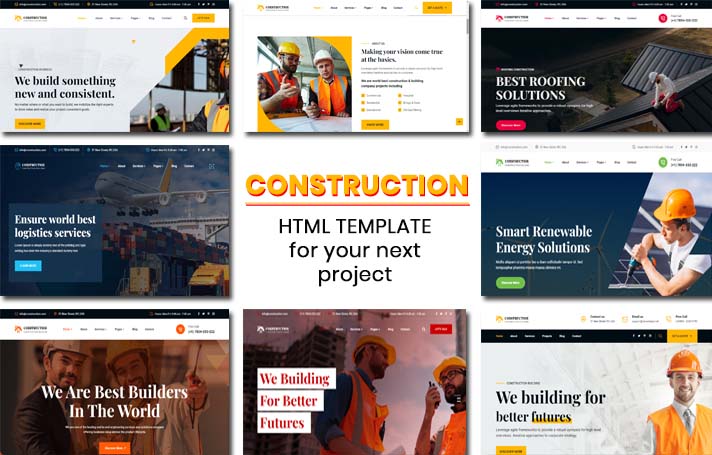 Construction - HTML Template based on bootstrap