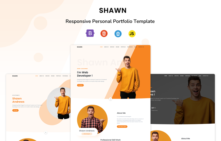 Shawn - Responsive Personal Portfolio Template