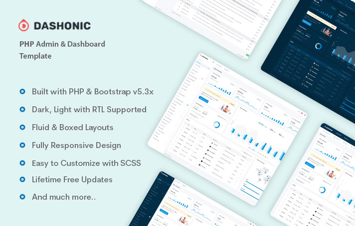 Dashonic - PHP Admin & Dashboard Template